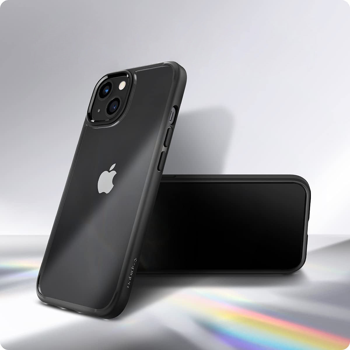 Schutzhülle Spigen Ultra Hybrid für iPhone 13, Schwarz