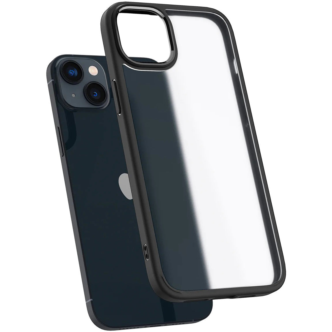 Schutzhülle Spigen Ultra Hybrid für iPhone 14 Plus, Matt Transparent/Schwarz
