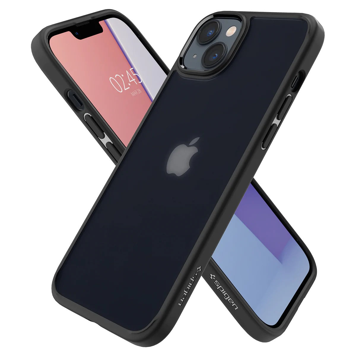Schutzhülle Spigen Ultra Hybrid für iPhone 14 Plus, Matt Transparent/Schwarz