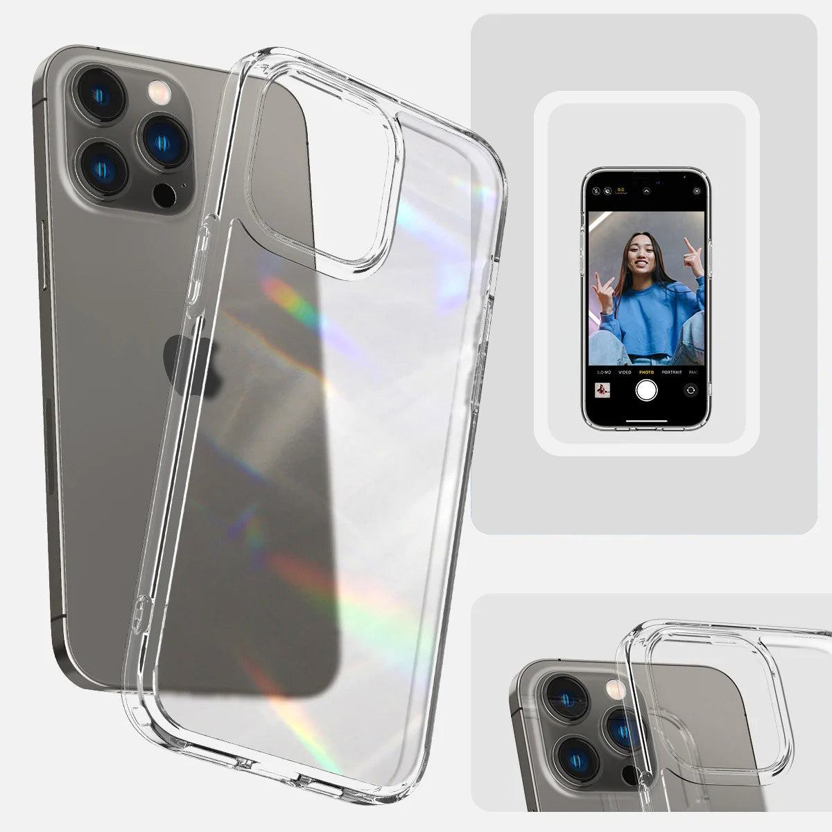 Schutzhülle Spigen Ultra Hybrid für iPhone 14 Pro, Matt-Transparent