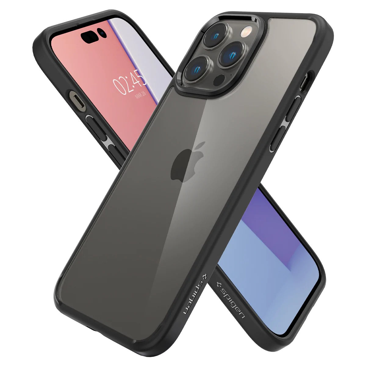 Schutzhülle Spigen Ultra Hybrid für iPhone 14 Pro Max, Transparent/Schwarz
