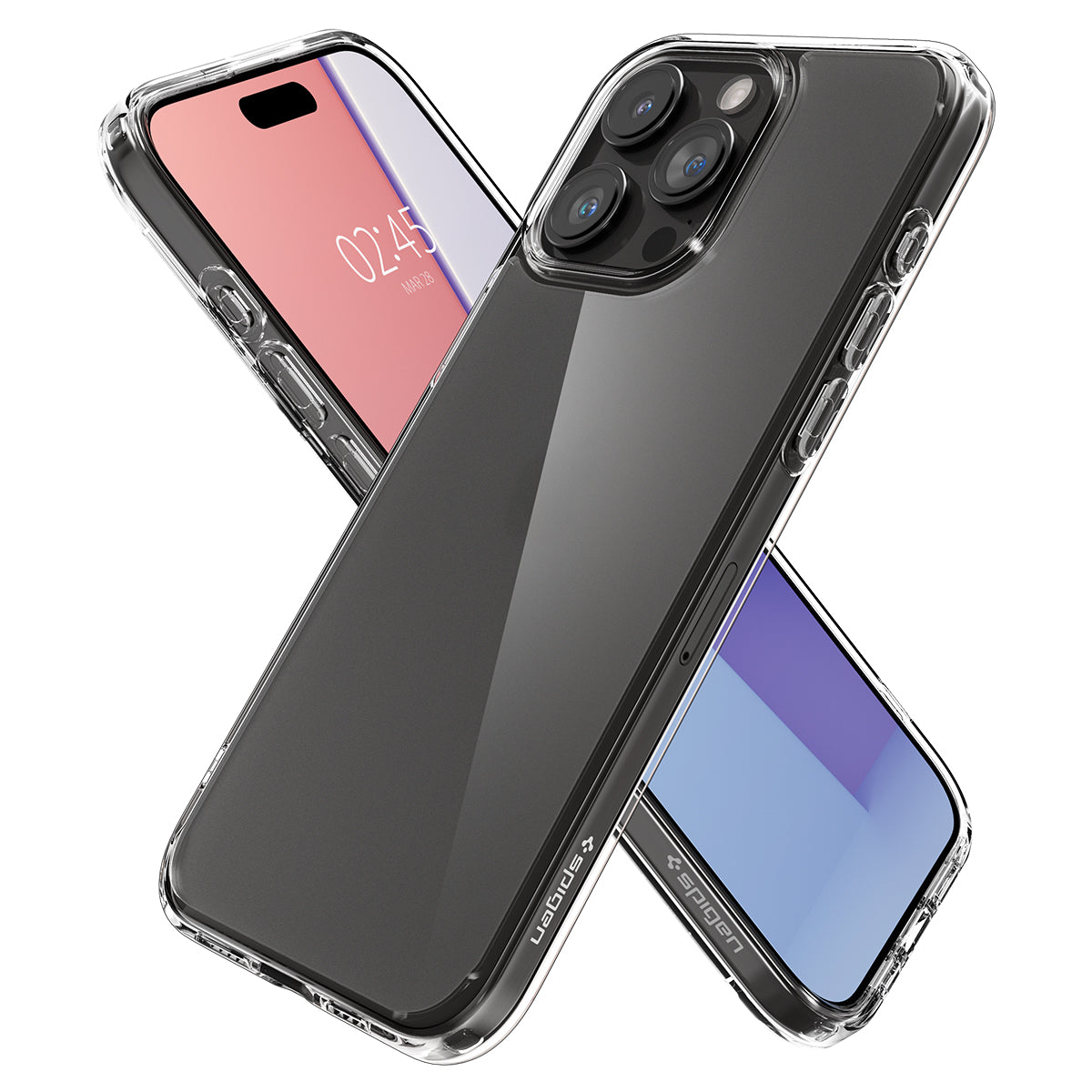 Schutzhülle für iPhone 15 Pro, Spigen Ultra Hybrid, Durchscheinend-Transparent