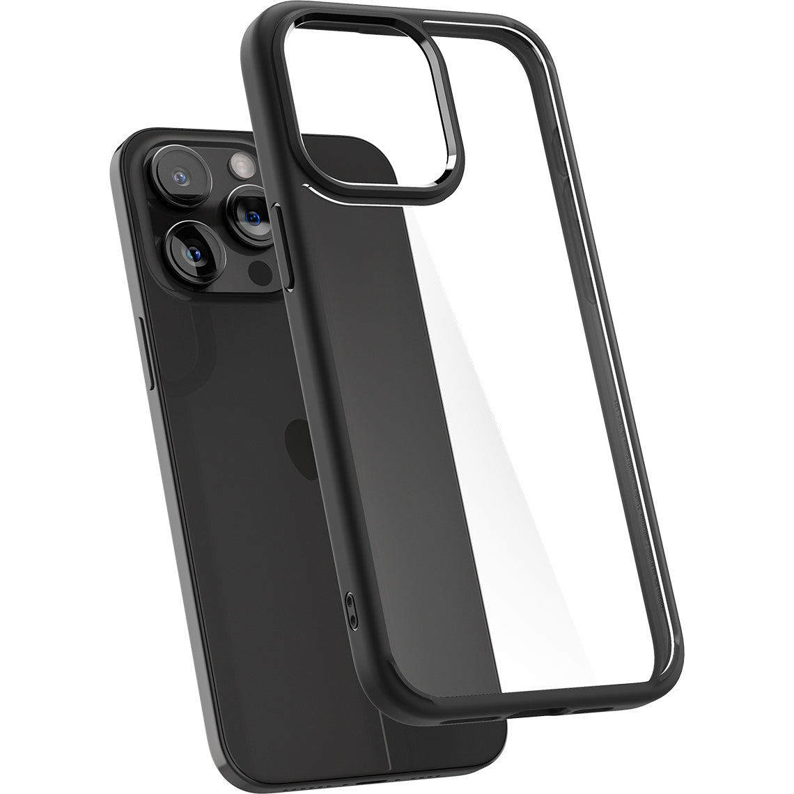 Schutzhülle für iPhone 15 Pro Max, Spigen Ultra Hybrid, Transparent-Schwarz