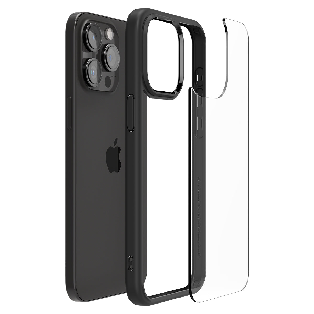 Schutzhülle für iPhone 15 Pro Max, Spigen Ultra Hybrid, Transparent-Schwarz