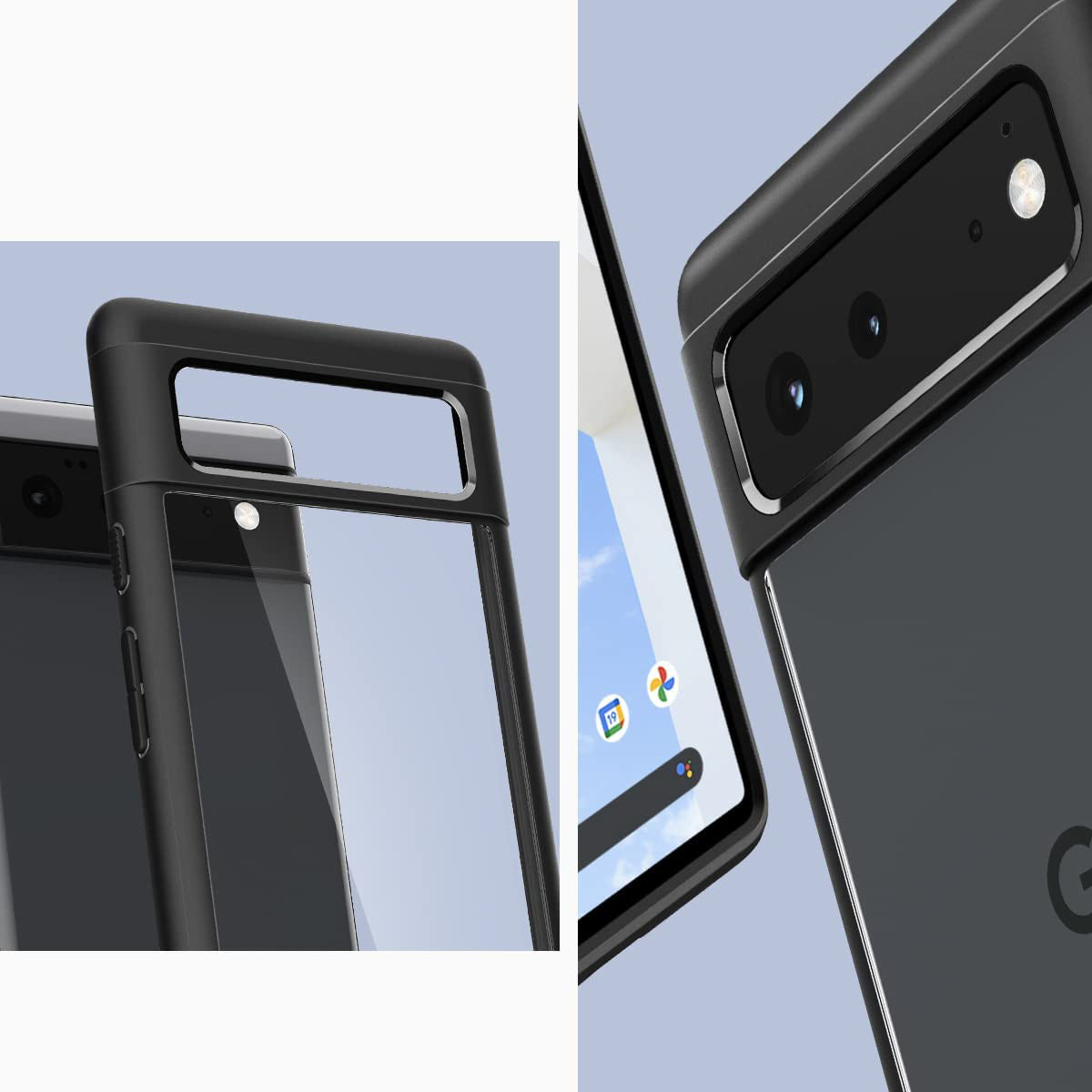 Schutzhülle Spigen Ultra Hybrid für Google Pixel 6, Schwarz