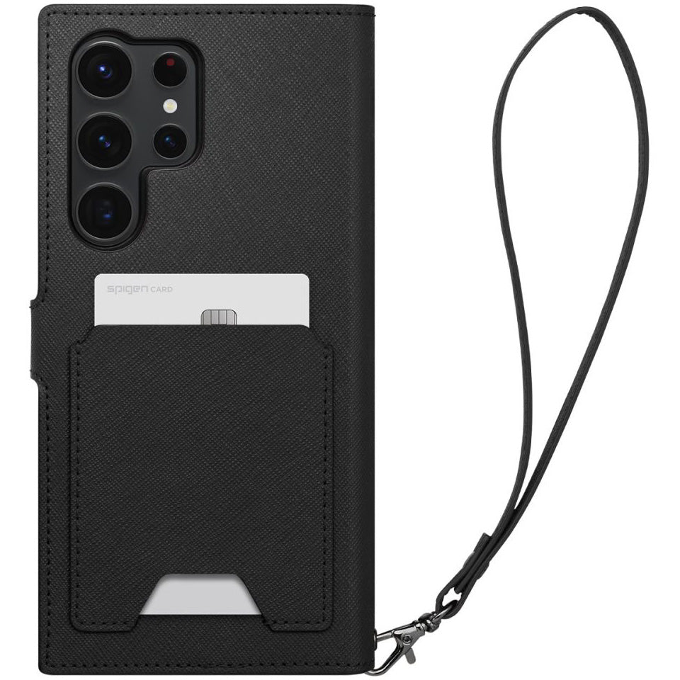 Schutzhülle Spigen Wallet S Plus für Galaxy S23 Ultra, Schwarz