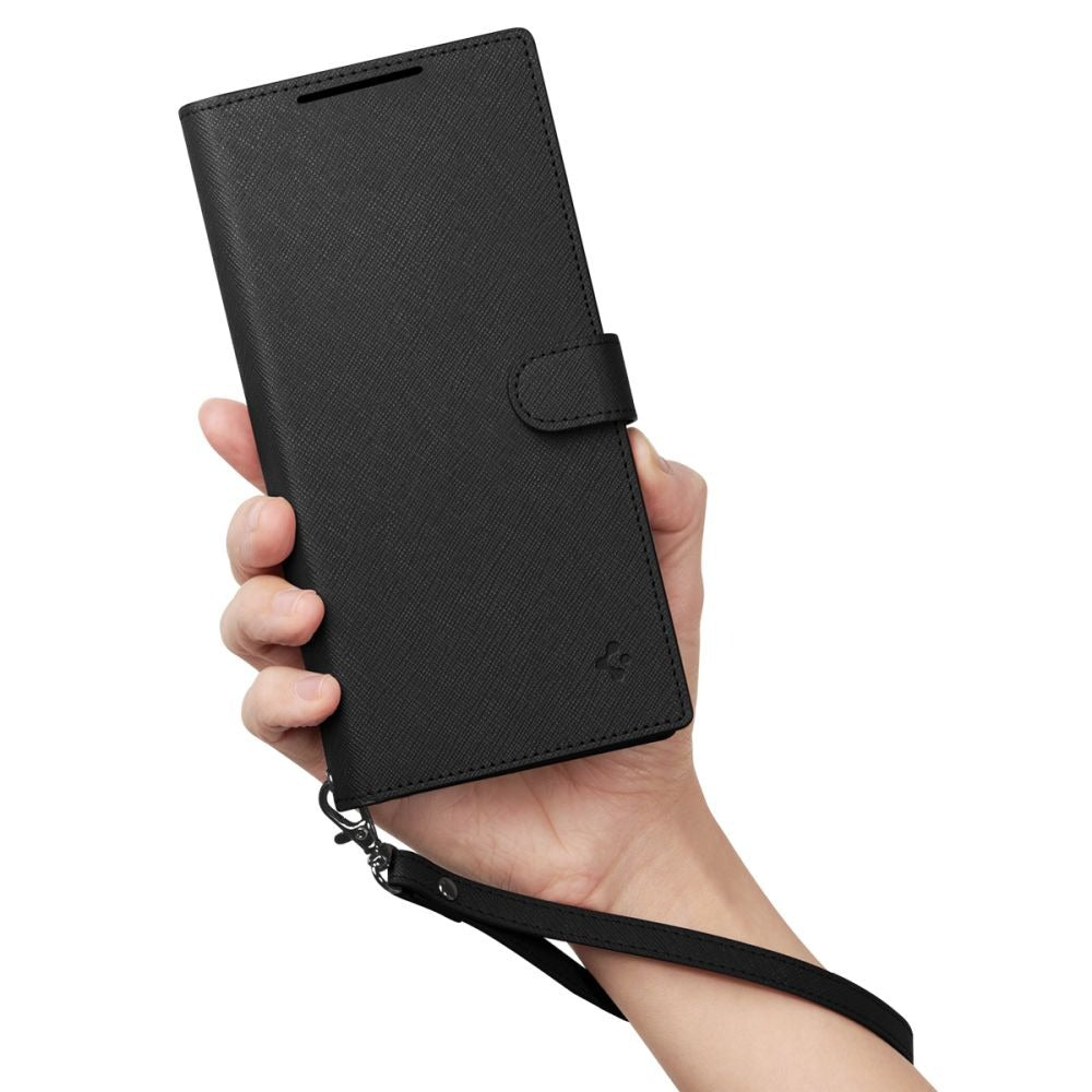 Schutzhülle Spigen Wallet S Plus für Galaxy S23 Ultra, Schwarz