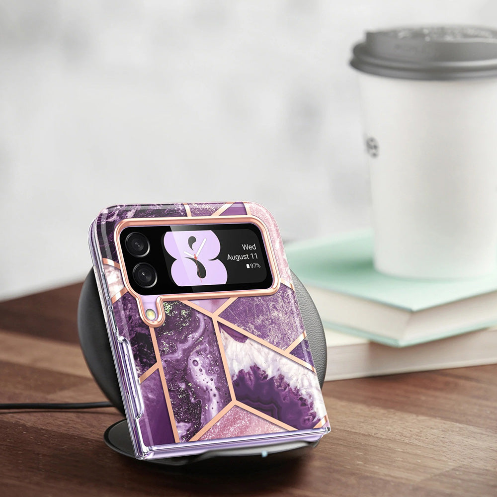 Schutzhülle Supcase i-Blason Cosmo noSP für Galaxy Z Flip 3 5G, Marmor-violett