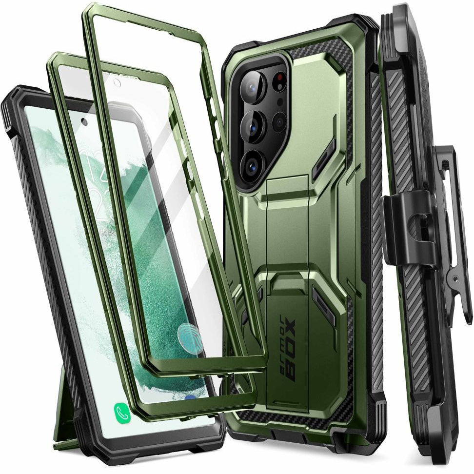 Schutzhülle Supcase i-Blason Armorbox SP+noSP für Galaxy S23 Ultra 5G, Grün