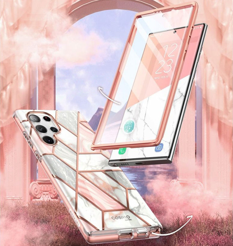 Schutzhülle Supcase i-Blason Cosmo SP für Galaxy S23 Ultra 5G, Marmor-rosa