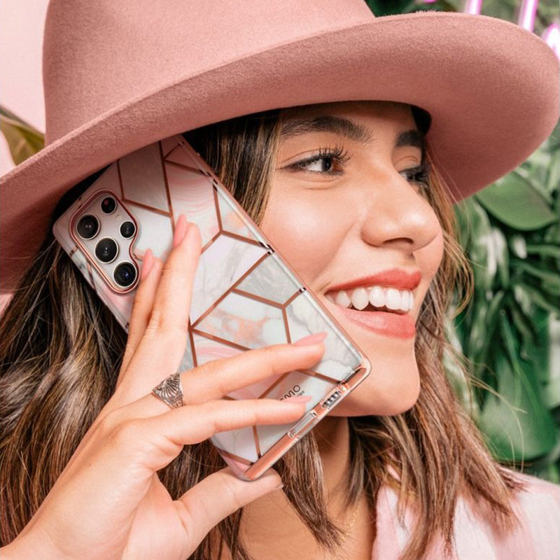Schutzhülle Supcase i-Blason Cosmo SP für Galaxy S23 Ultra 5G, Marmor-rosa