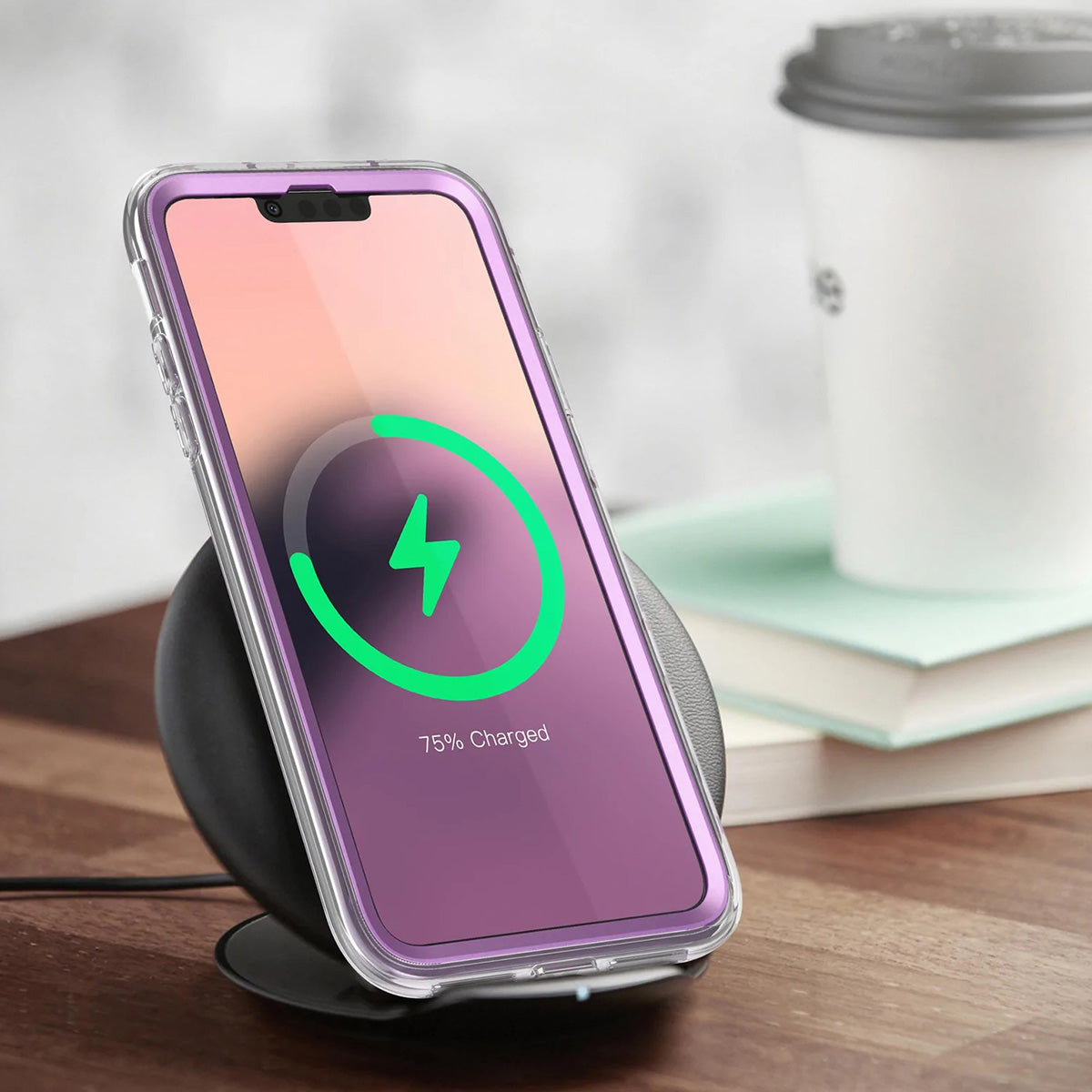 Schutzhülle Supcase i-Blason Cosmo SP für iPhone 14 / 13, Marmor-violett
