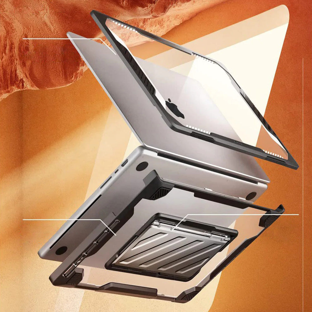 Schutzhülle Supcase UB Pro für MacBook Pro 16" 2021-2026, Transparent/Schwarz