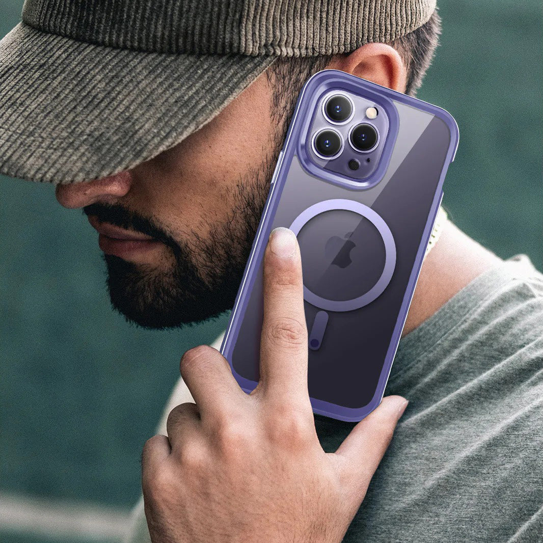 Schutzhülle Supcase UB Edge Mag SP mit MagSafe für iPhone 14 Pro Max, Transparent-Violett