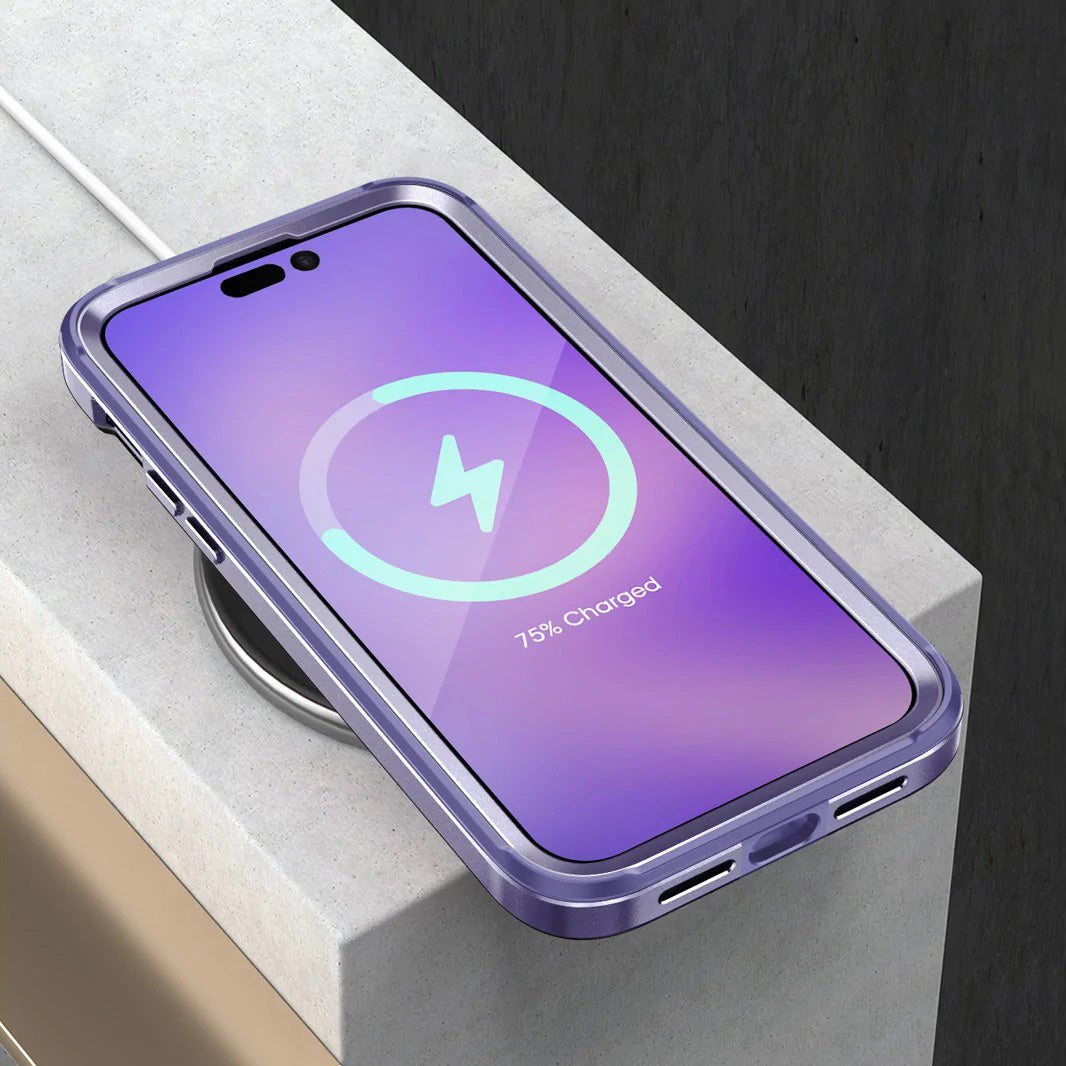 Schutzhülle Supcase UB Edge Mag SP mit MagSafe für iPhone 14 Pro Max, Transparent-Violett