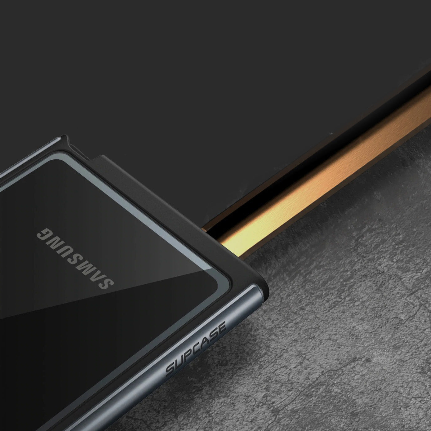 Schutzhülle Supcase UB Edge Pro SP für Galaxy S22 Ultra 5G, Schwarz