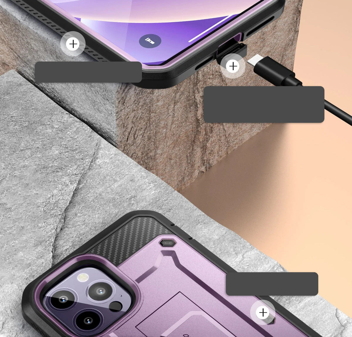 Schutzhülle Supcase UB Pro SP für iPhone 14 Pro, Violett