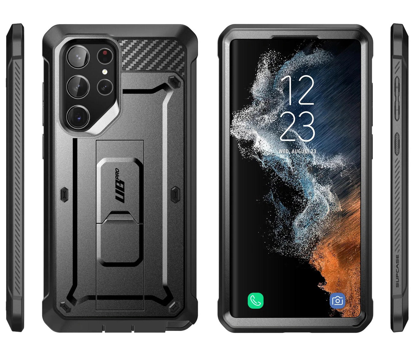Schutzhülle Supcase UB Pro SP+noSP für Galaxy S23 Ultra 5G, Schwarz