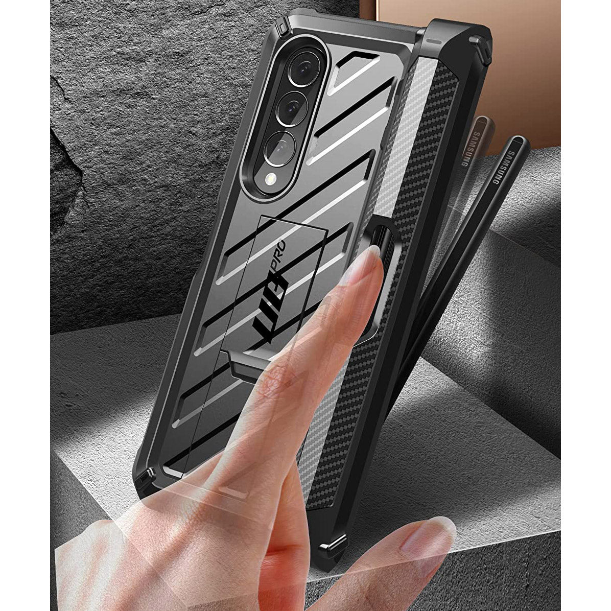 Schutzhülle Supcase UB Pro SP für Galaxy Z Fold 3, Schwarz