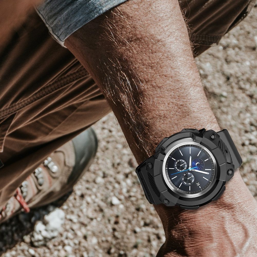 Schutzhülle mit Riemen von Supcase UB Pro für Galaxy Watch 3 45mm, Schwarz