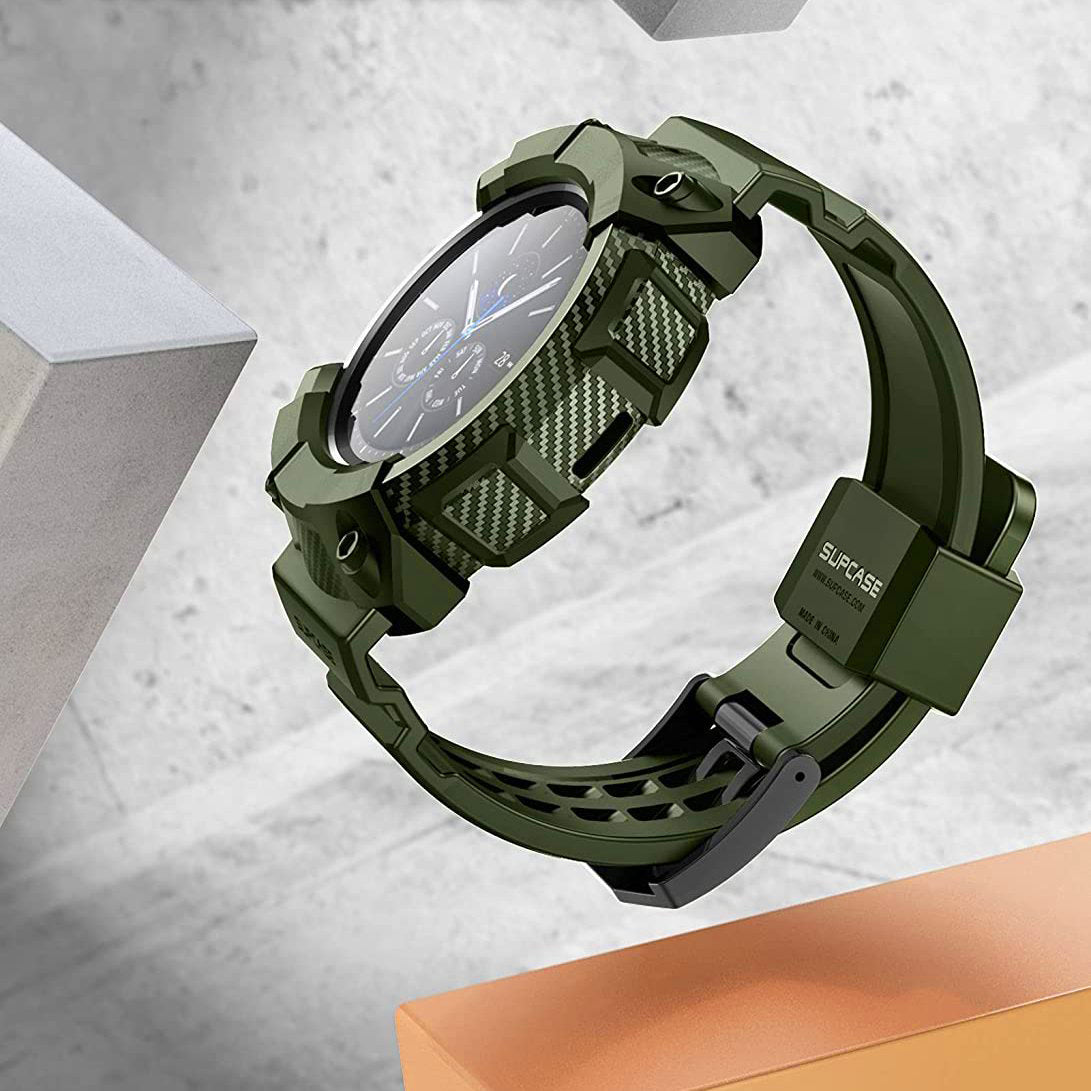 Schutzhülle mit Riemen von Supcase UB Pro für Galaxy Watch 3 45mm, Grün
