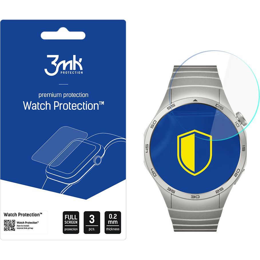Hybridglas 3mk Watch Protection für Huawei Watch GT 4 46mm, 3 Stück