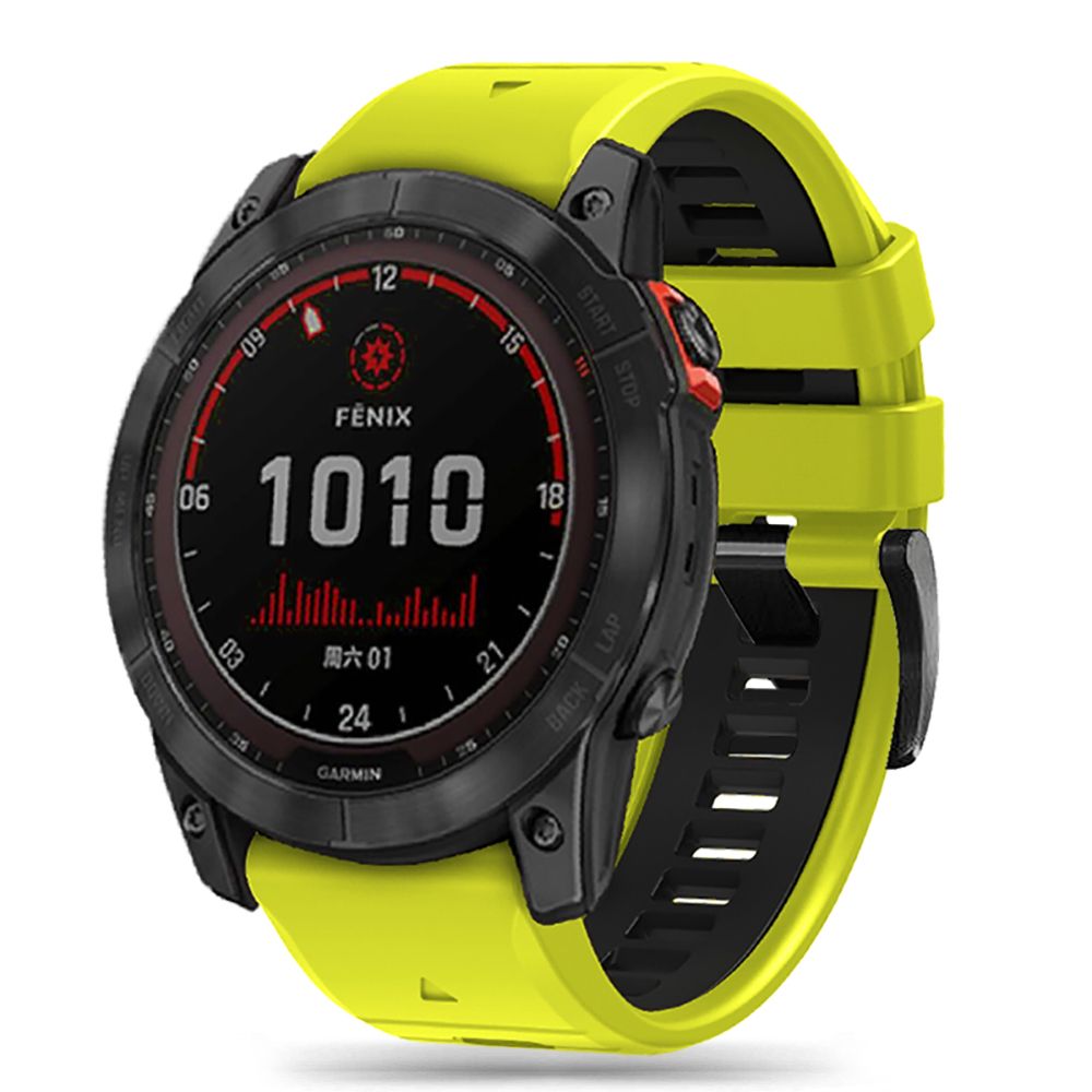 Armband für Garmin Fenix 8 (51 mm) / 7X Pro / 7X / 6X Pro, Tech-Protect Iconband Pro, QuickFit 26 mm, Grün und Lime