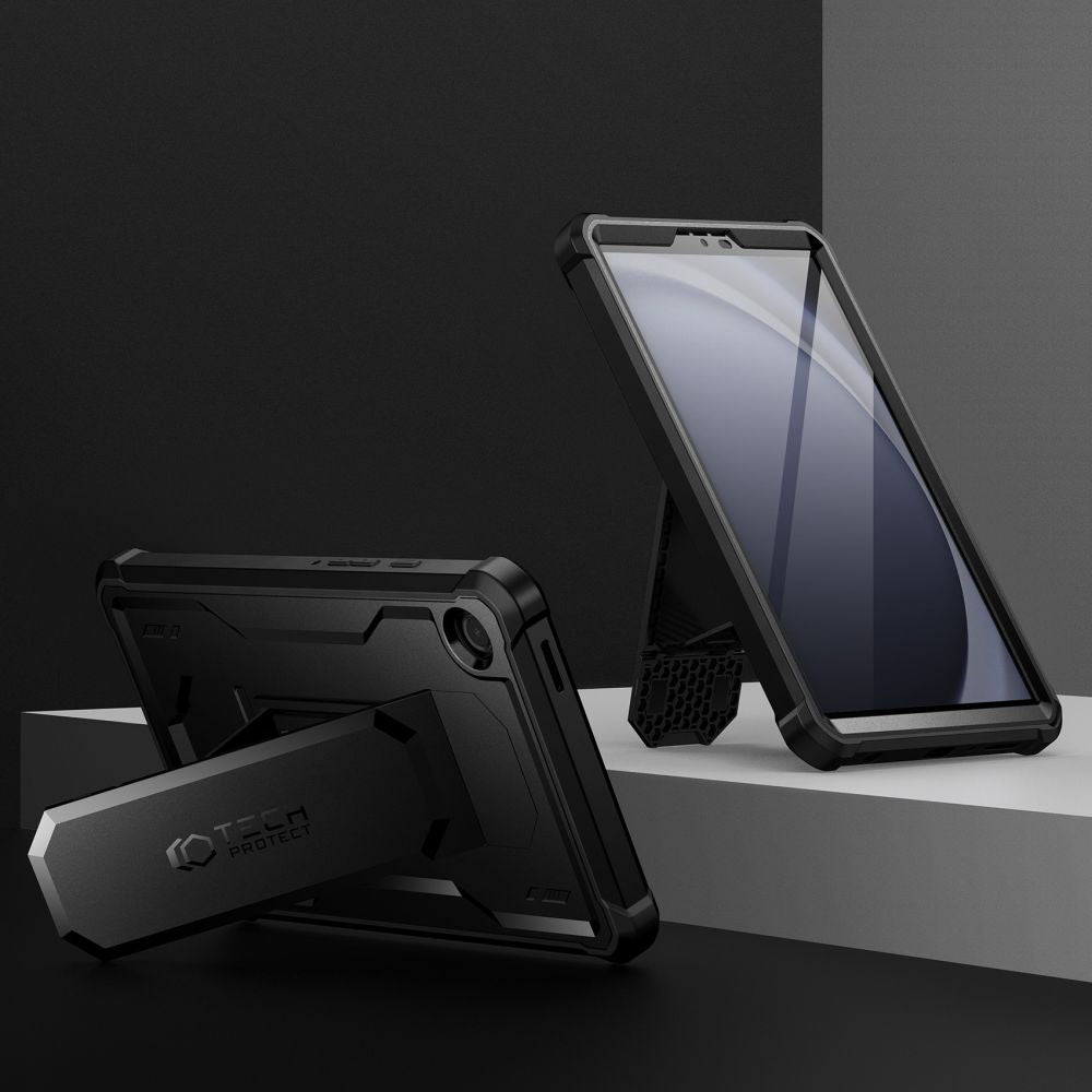 Schutzhülle für Galaxy Tab A9 Plus, Tech-Protect Kevlar Pro, Schwarz