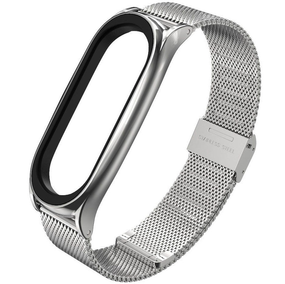 Stahlarmband Tech-Protect Milaneseband für Xiaomi Mi Smart Band 7, Silbern