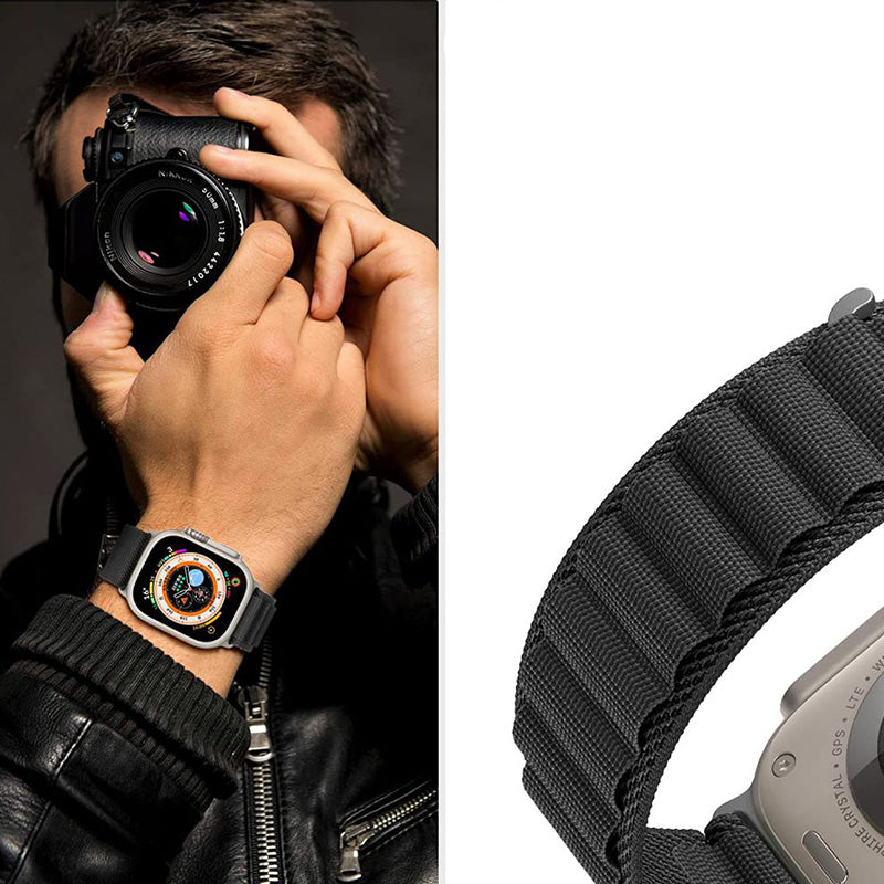 Armband Tech-Protect Nylon Pro für Apple Watch 49/45/44/42 mm, Schwarz