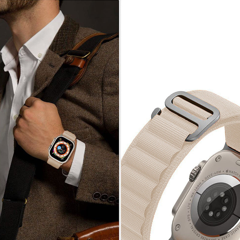 Armband Tech-Protect Nylon Pro für Apple Watch 49/45/44/42 mm, Beige