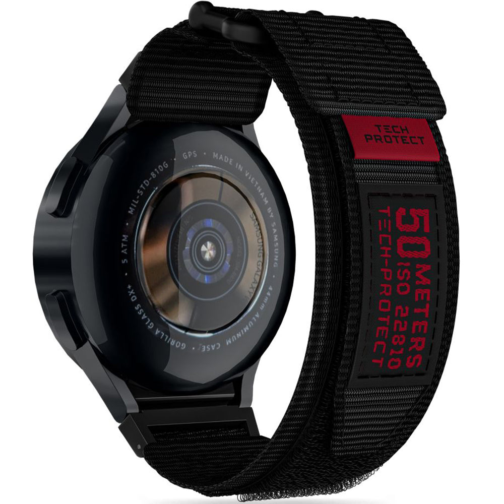 Armband für Galaxy Watch 6/5 Pro/5/4/3, Tech-Protect Scout Pro, Schwarz