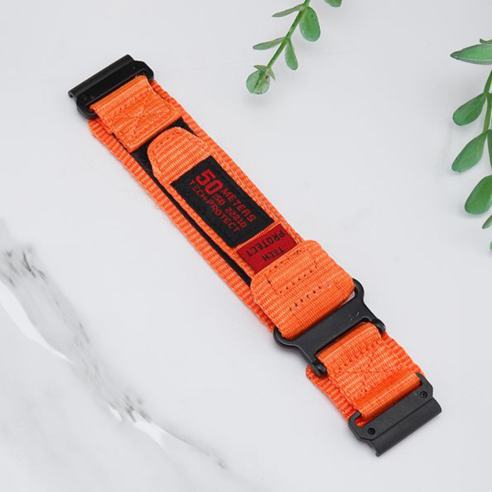 Armband für Garmin Fenix 7X Pro / 7X / 6X Pro / 5X Plus / 5X / 3HR / 3, Tech-Protect Scout Pro, QuickFit 26mm, Orange