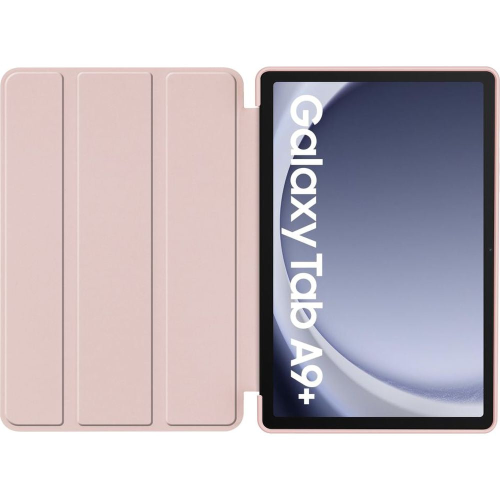 Schutzhülle für Galaxy Tab A9 Plus, Tech-Protect SmartCase, Marmor-Rosa