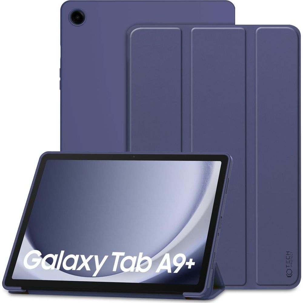 Schutzhülle für Galaxy Tab A9 Plus, Tech-Protect SmartCase, Dunkelblau