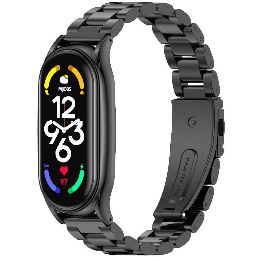 Stahlarmband Tech-Protect Stainless für Xiaomi Mi Smart Band 7, Schwarz