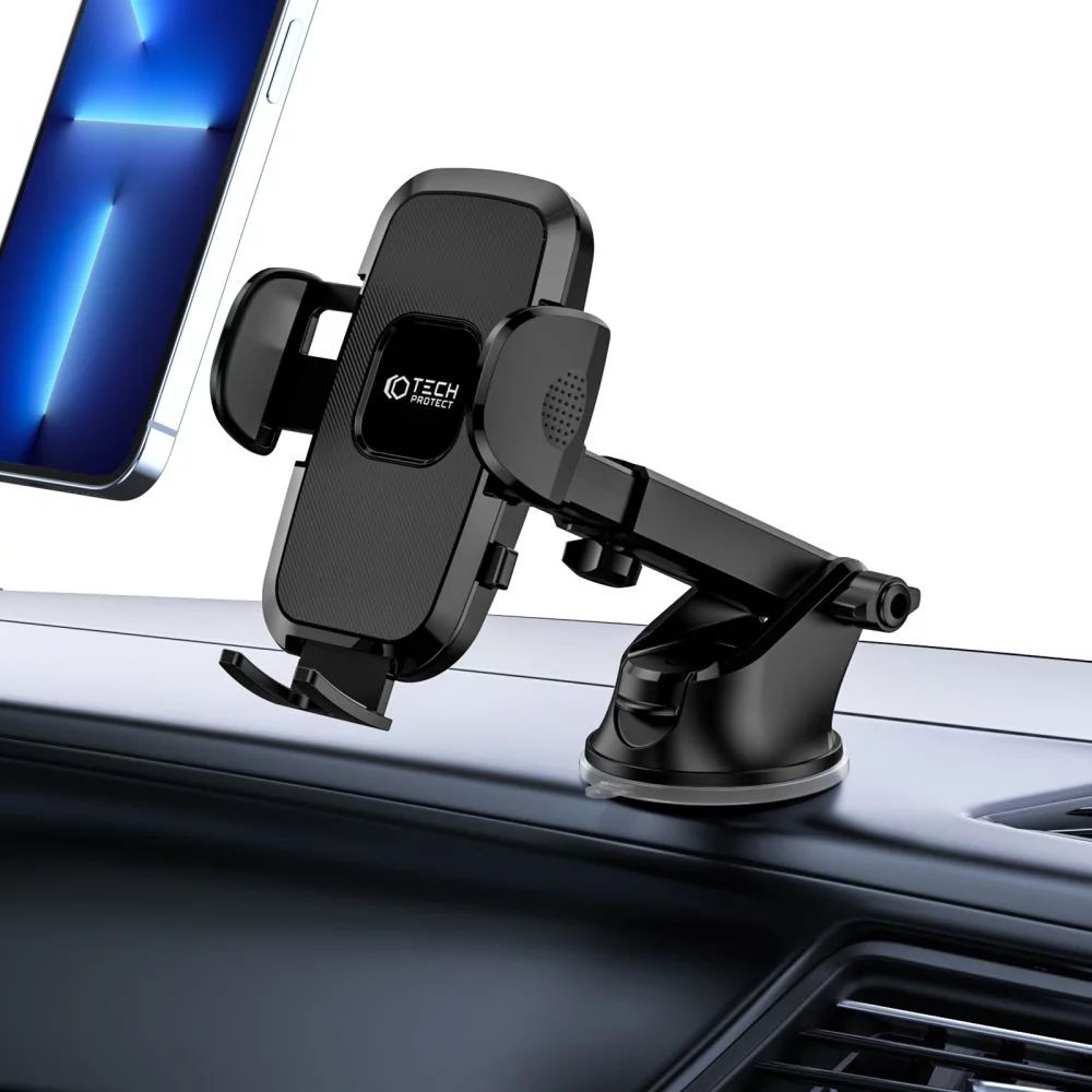 Auto Handyhalterung Tech Protect V3 Dashboard and Windshield, Schwarz