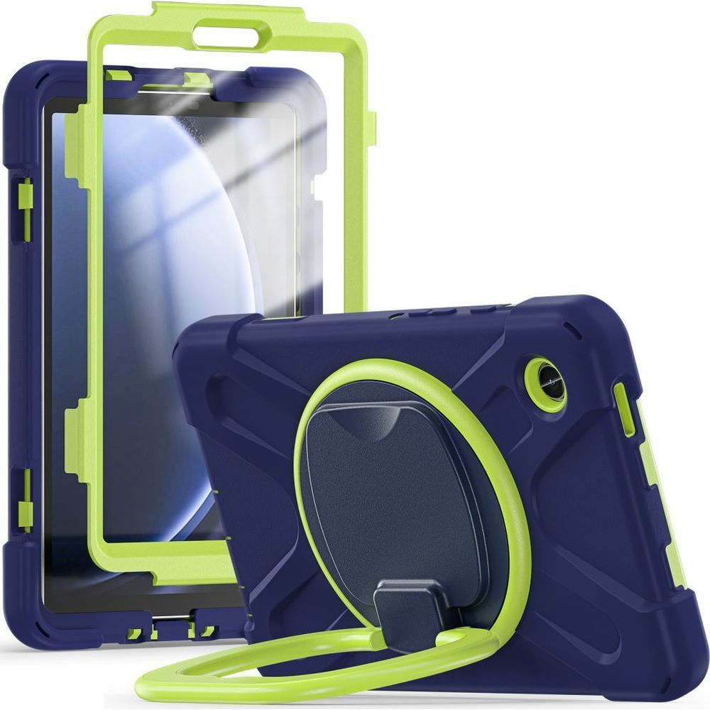 Schutzhülle für Galaxy Tab A9, Tech-Protect X-Armor, Dunkelblau und Grün