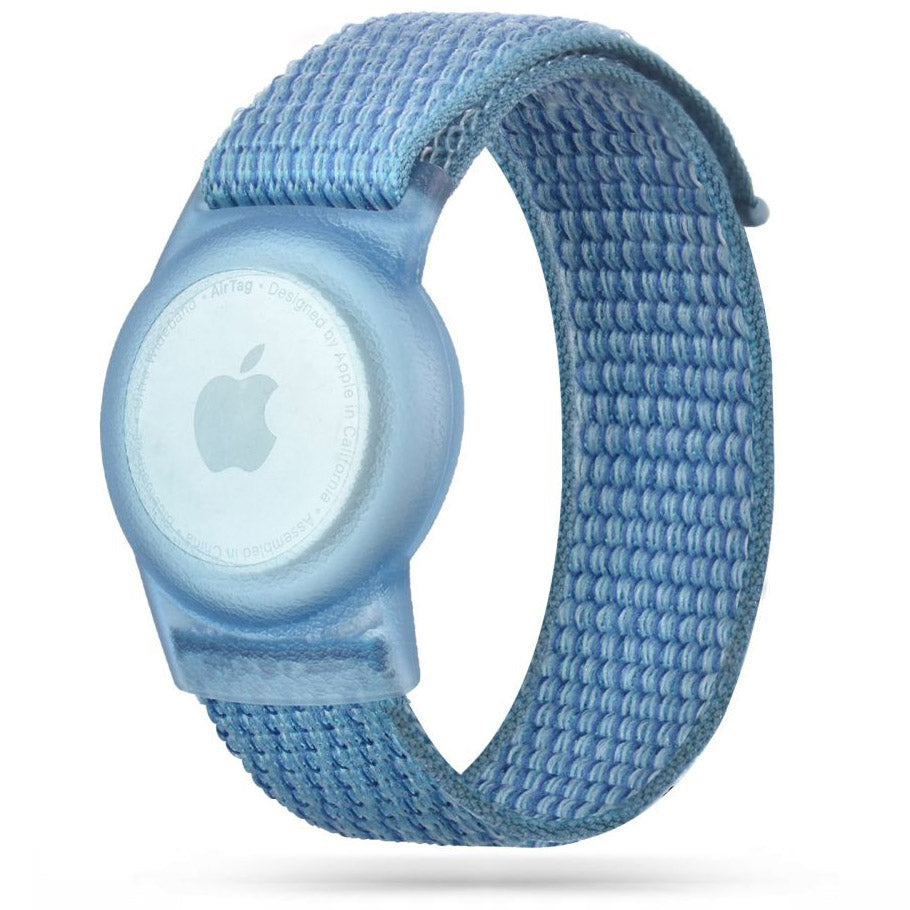 Tech-Schutzhülle mit Armband für Kinder Apple AirTag, blau