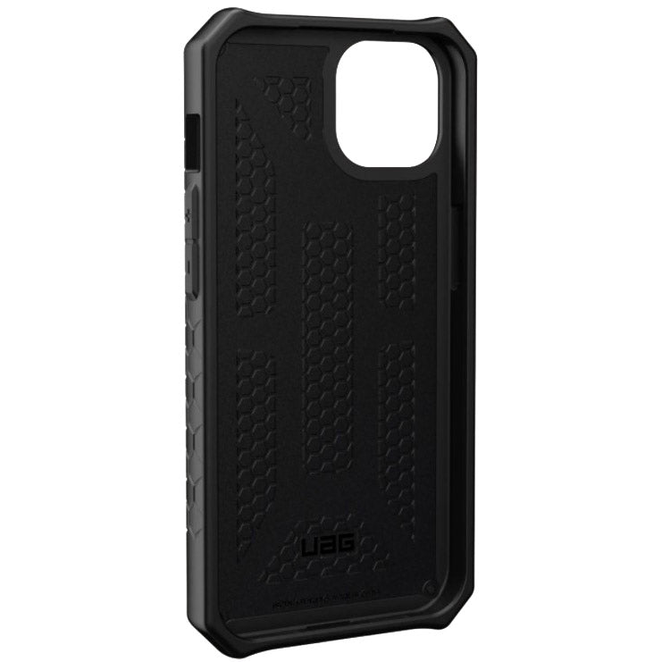 Schutzhülle Urban Armor Gear Monarch für iPhone 13, schwarze Kohlefaser