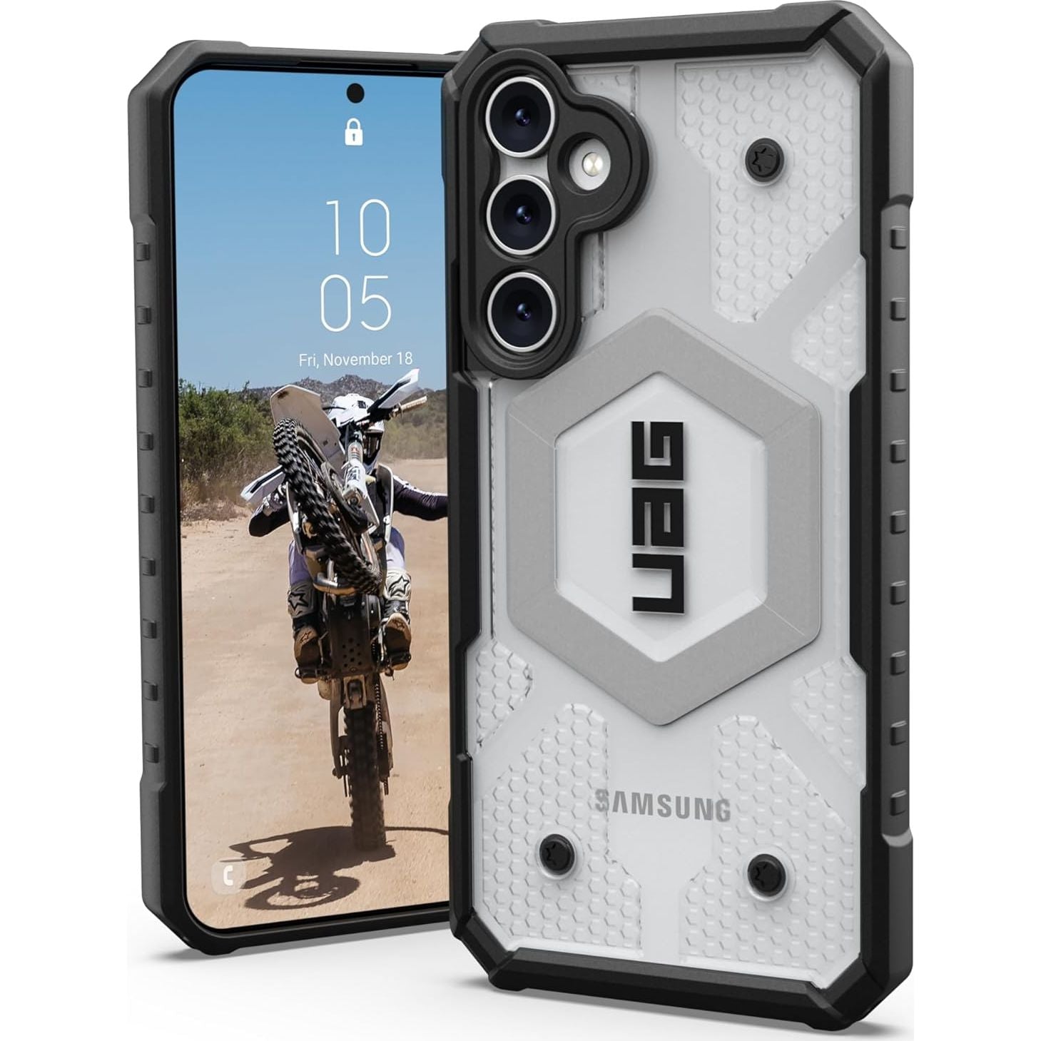 Schutzhülle Urban Armor Gear Pathfinder für Galaxy S23 FE, Transparent