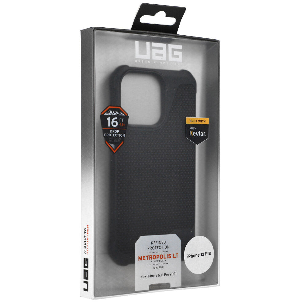 Schutzhülle UAG Urban Armor Gear Metropolis LT Kevlar für iPhone 13 Pro, schwarz