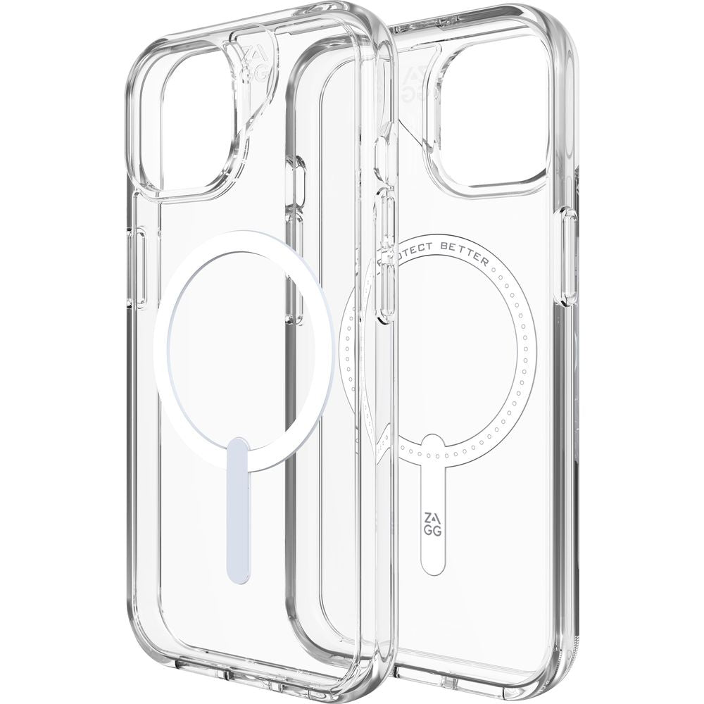 Schutzhülle Zagg Gear4 Crystal Palace Snap MagSafe für iPhone 15, Transparent