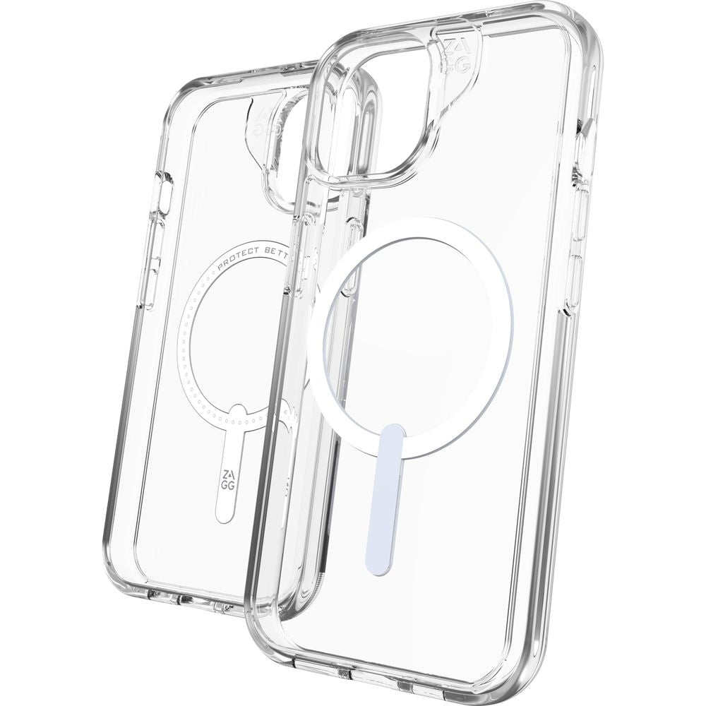 Schutzhülle Zagg Gear4 Crystal Palace Snap MagSafe für iPhone 15, Transparent