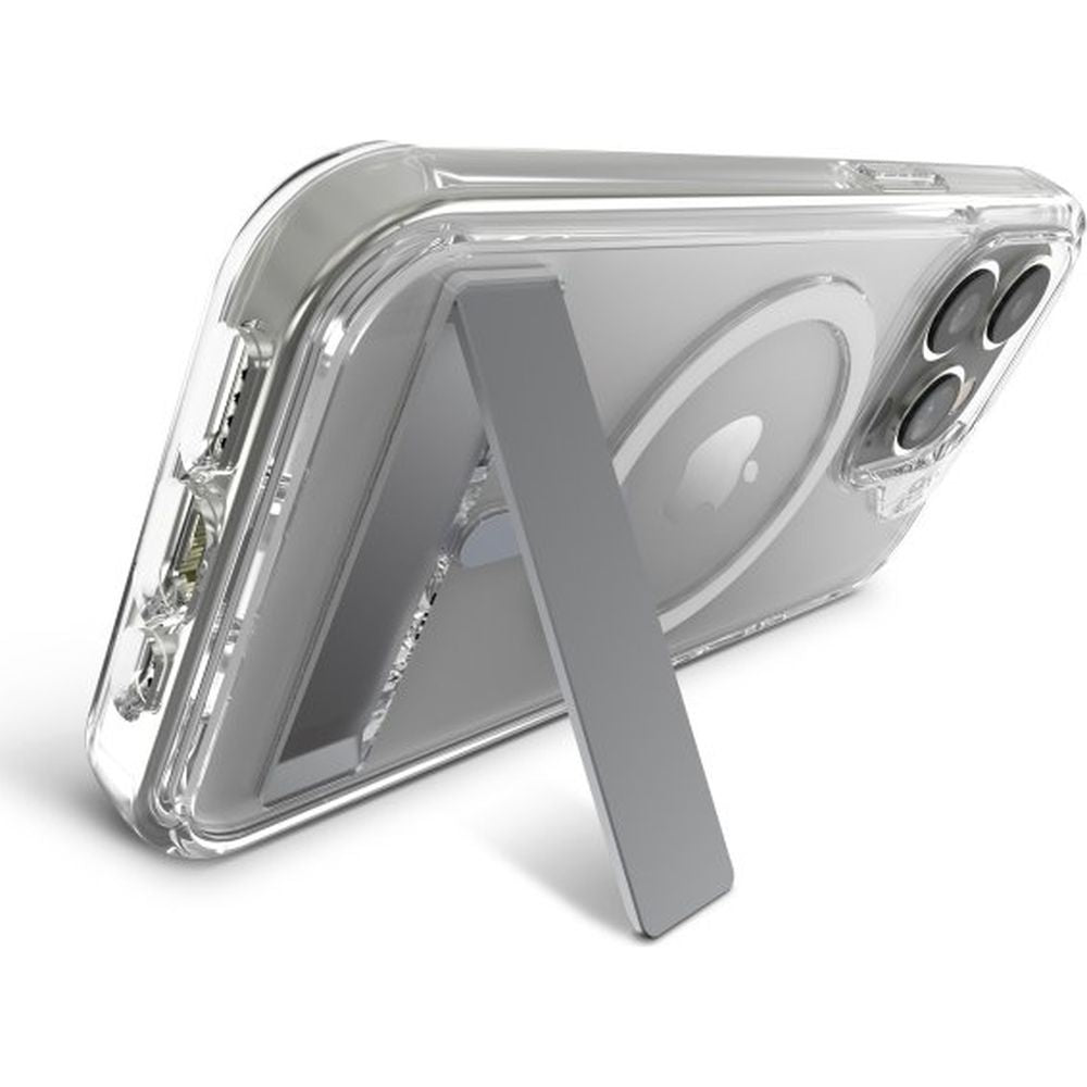 Schutzhülle Zagg Gear4 Crystal Palace Snap MagSafe Kickstand für iPhone 15 Pro, Transparent