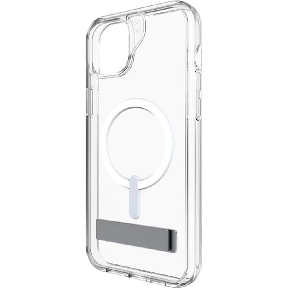Schutzhülle Zagg Gear4 Crystal Palace Snap MagSafe Kickstand für iPhone 15 Plus, Transparent