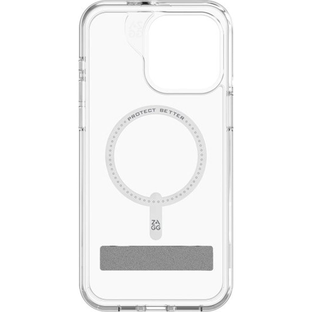 Schutzhülle Zagg Gear4 Crystal Palace Snap MagSafe Kickstand für iPhone 15 Pro Max, Transparent